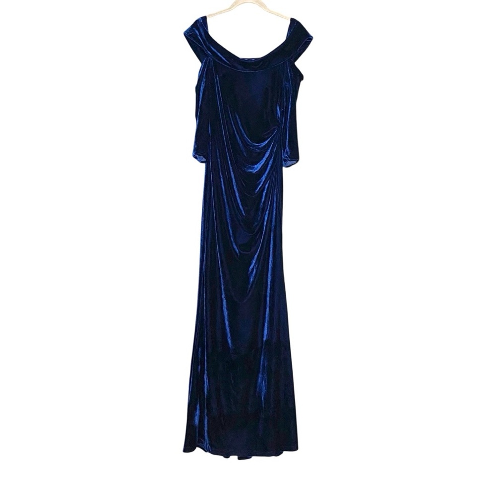 Ryanth NWT Velvet off The Shoulder Mermaid Maxi Dress Cocktail Black Tie Party